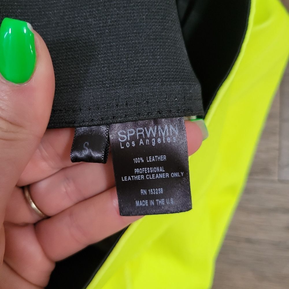 SPRWMN neon Leather biker shorts S - Picture 13 of 13